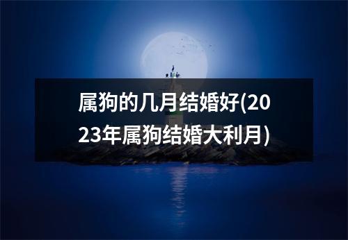 属狗的几月结婚好(2023年属狗结婚大利月)