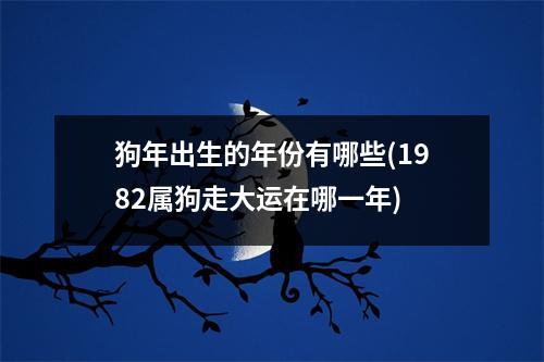 狗年出生的年份有哪些(1982属狗走大运在哪一年)