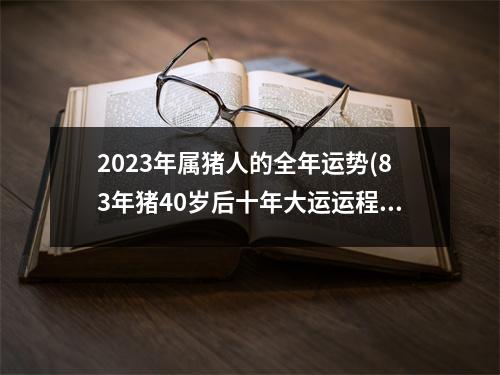 2023年属猪人的全年运势(83年猪40岁后十年大运运程)