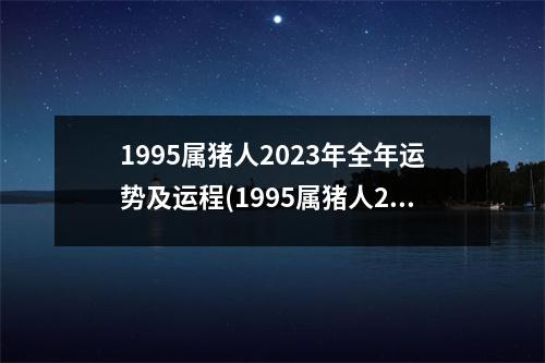 1995属猪人2023年全年运势及运程(1995属猪人2023年全年运势及运程男孩未时)