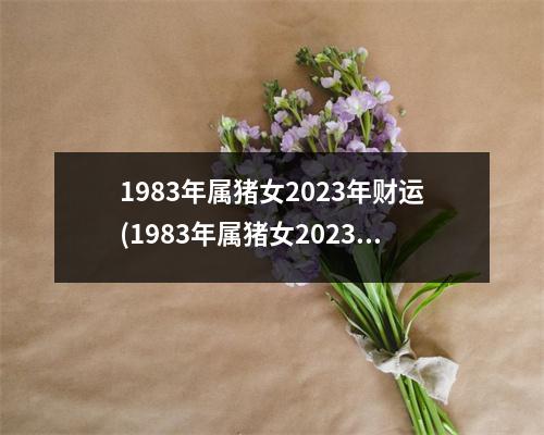 1983年属猪女2023年财运(1983年属猪女2023年每月运势)