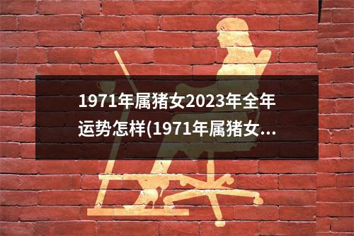 1971年属猪女2023年全年运势怎样(1971年属猪女2023年每月运势)