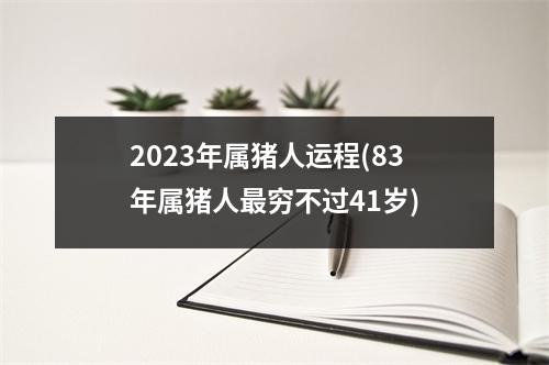 2023年属猪人运程(83年属猪人穷不过41岁)