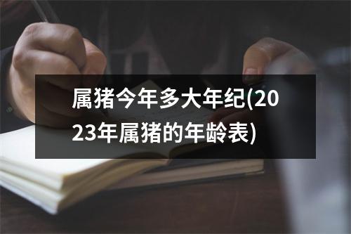 属猪今年多大年纪(2023年属猪的年龄表)