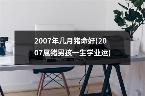 2007年几月猪命好(2007属猪男孩一生学业运)