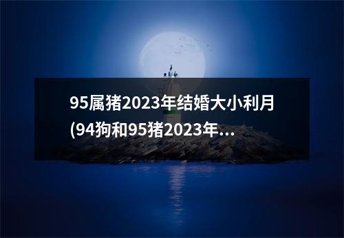 95属猪2023年结婚大小利月(94狗和95猪2023年结婚吉日)