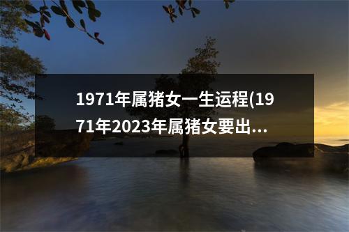 1971年属猪女一生运程(1971年2023年属猪女要出大事)