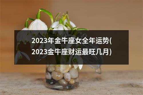 2023年金牛座女全年运势(2023金牛座财运旺几月)