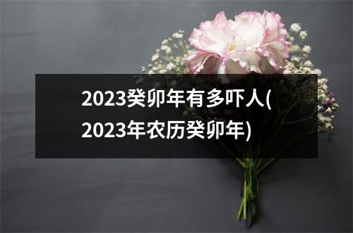 2023癸卯年有多吓人(2023年农历癸卯年)