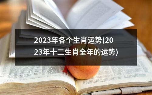 2023年各个生肖运势(2023年十二生肖全年的运势)