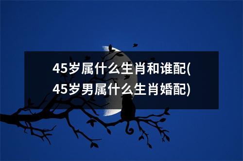 45岁属什么生肖和谁配(45岁男属什么生肖婚配)