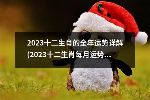 2023十二生肖的全年运势详解(2023十二生肖每月运势)