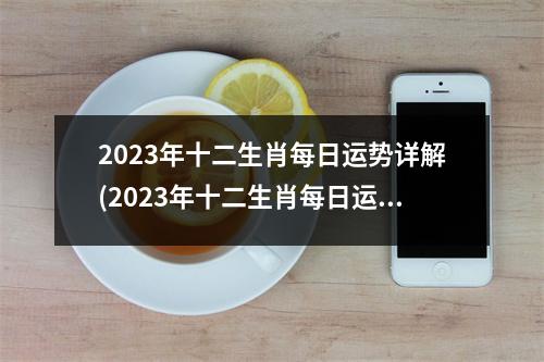 2023年十二生肖每日运势详解(2023年十二生肖每日运势详解书)