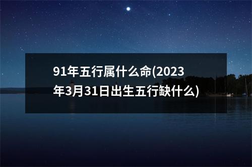 91年五行属什么命(2023年3月31日出生五行缺什么)