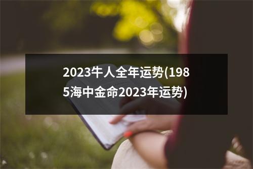 2023牛人全年运势(1985海中金命2023年运势)