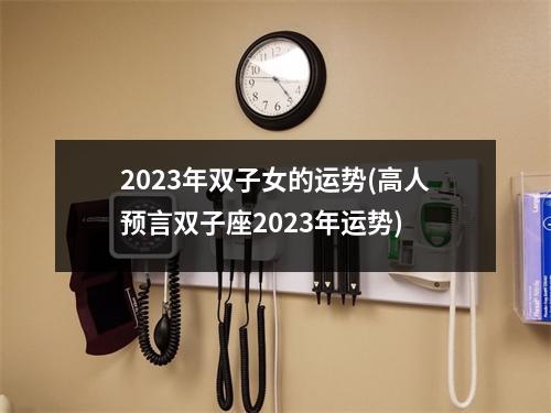 2023年双子女的运势(高人预言双子座2023年运势)