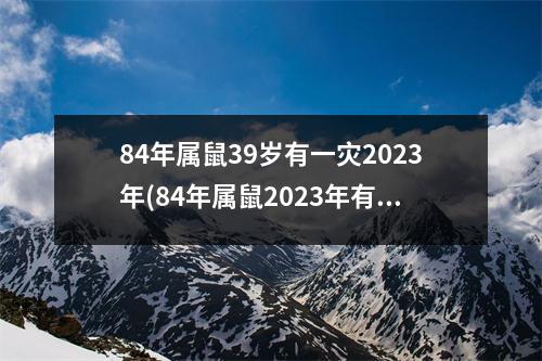 84年属鼠39岁有一灾2023年(84年属鼠2023年有牢狱之灾吗)