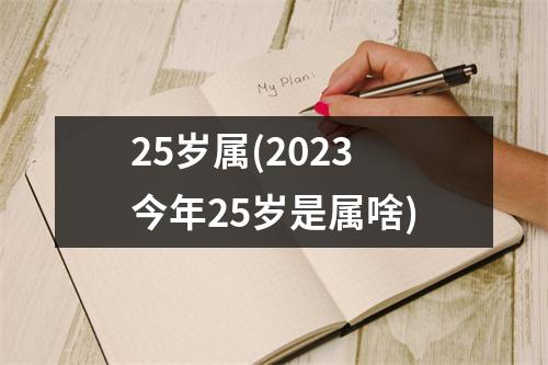 25岁属(2023今年25岁是属啥)