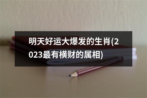 明天好运大爆发的生肖(2023有横财的属相)