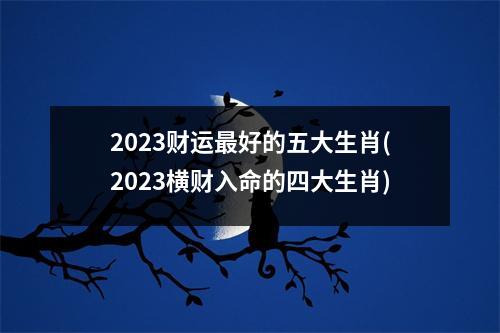 2023财运好的五大生肖(2023横财入命的四大生肖)