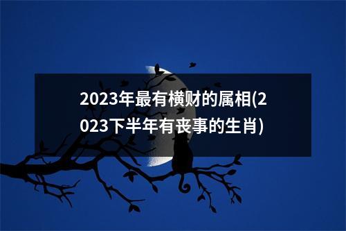 2023年有横财的属相(2023下半年有丧事的生肖)