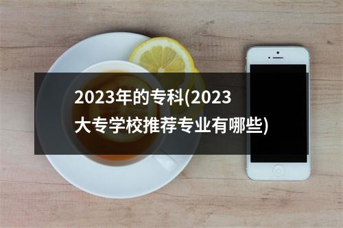 2023年的专科(2023大专学校推荐专业有哪些)