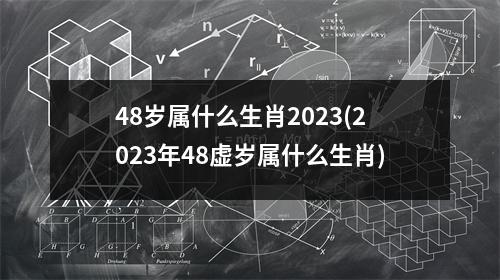 48岁属什么生肖2023(2023年48虚岁属什么生肖)