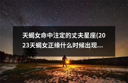 天蝎女命中注定的丈夫星座(2023天蝎女正缘什么时候出现)