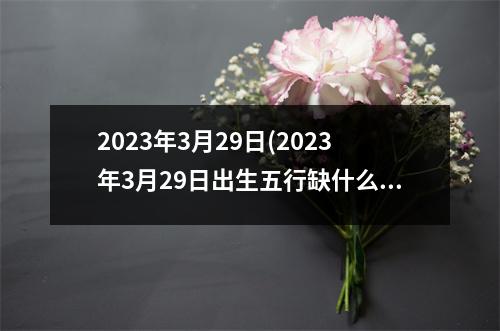 2023年3月29日(2023年3月29日出生五行缺什么)