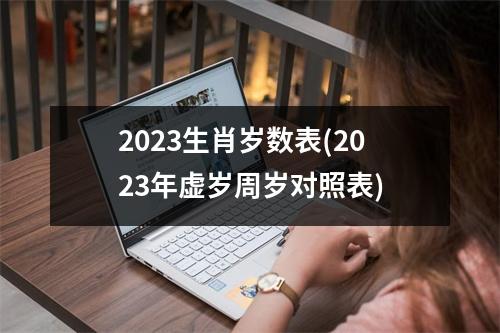 2023生肖岁数表(2023年虚岁周岁对照表)