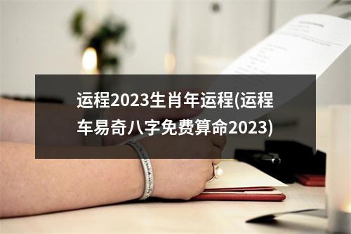 运程2023生肖年运程(运程车易奇八字免费算命2023)