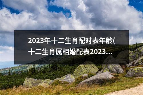 2023年十二生肖配对表年龄(十二生肖属相婚配表2023)