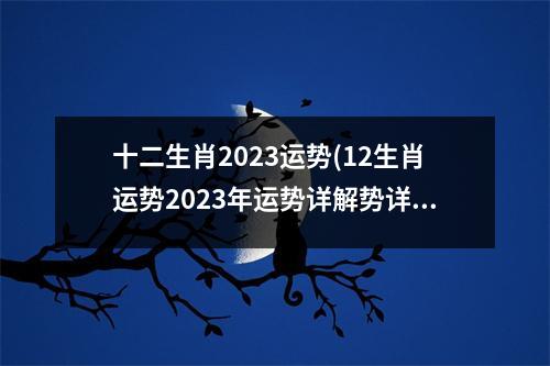 十二生肖2023运势(12生肖运势2023年运势详解势详解)