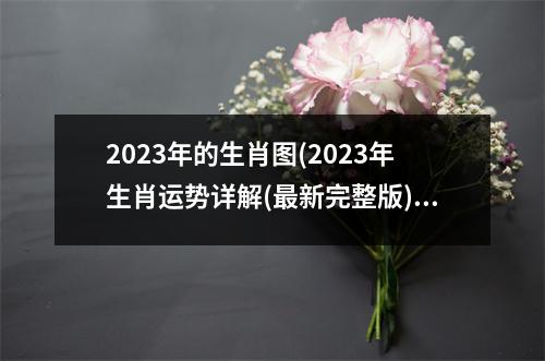 2023年的生肖图(2023年生肖运势详解(新完整版))