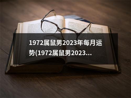 1972属鼠男2023年每月运势(1972属鼠男2023年每月运势及运程)