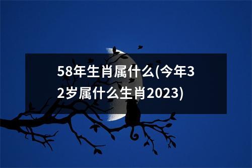 58年生肖属什么(今年32岁属什么生肖2023)