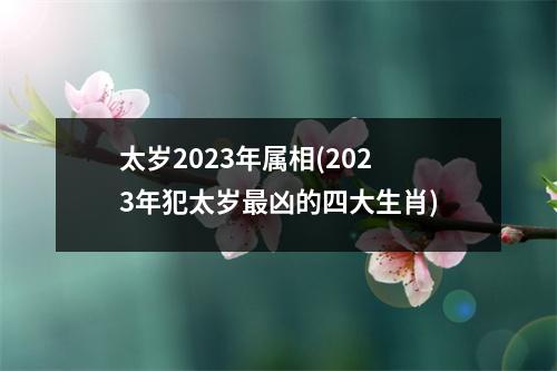 太岁2023年属相(2023年犯太岁凶的四大生肖)