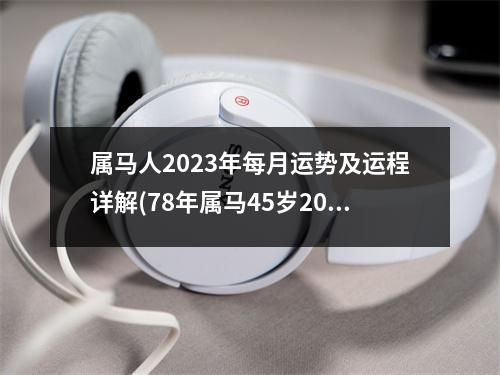 属马人2023年每月运势及运程详解(78年属马45岁2023劫难)