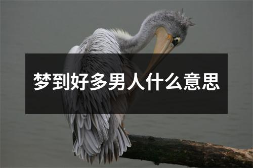 梦到好多男人什么意思