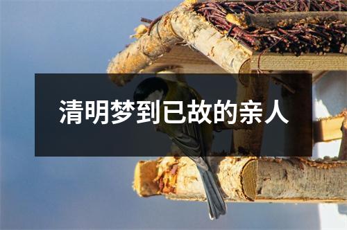 清明梦到已故的亲人