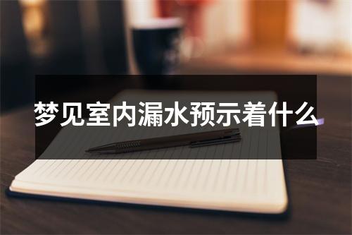 梦见室内漏水预示着什么