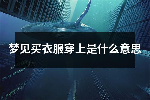 梦见买衣服穿上是什么意思