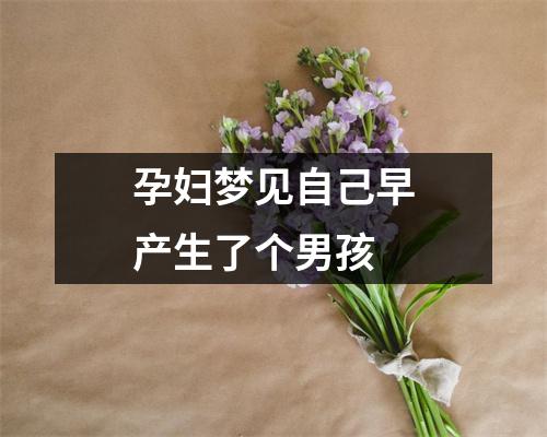 孕妇梦见自己早产生了个男孩