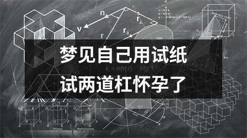 梦见自己用试纸试两道杠怀孕了