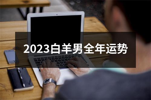 2023白羊男全年运势