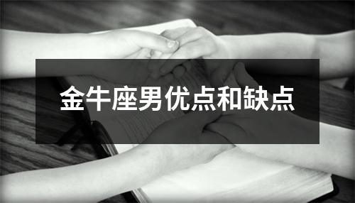 金牛座男优点和缺点