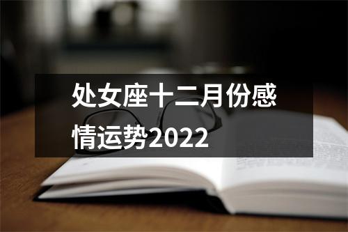 处女座十二月份感情运势2022