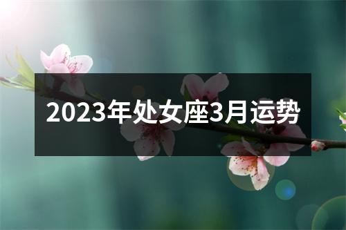 2023年处女座3月运势