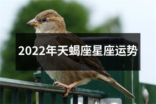 2022年天蝎座星座运势