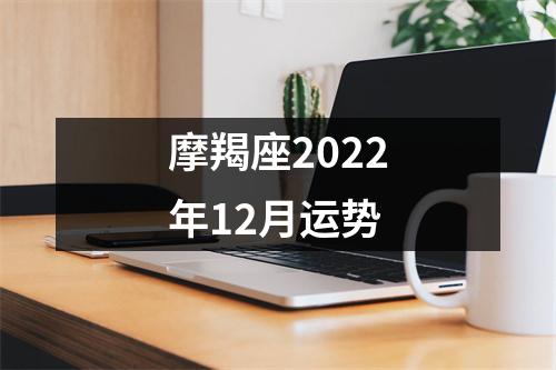 摩羯座2022年12月运势